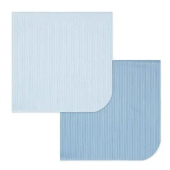 Rose Textiles - 2Pk Rib Blue Knit Swaddles
