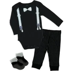 Rose Textiles - Programa de vestir suspensórios para bebês meninos 3Pk