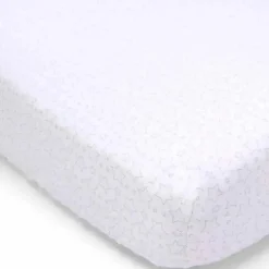 Rose Textiles - Star Flannel Crib Shee,: Cinza