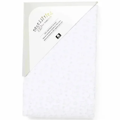 Rose Textiles - Star Flannel Crib Shee,: Cinza