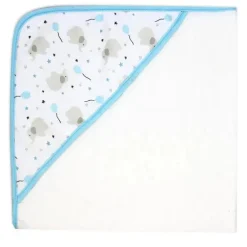 Rose Textiles - Toalha com Capuz Elefante, Azul