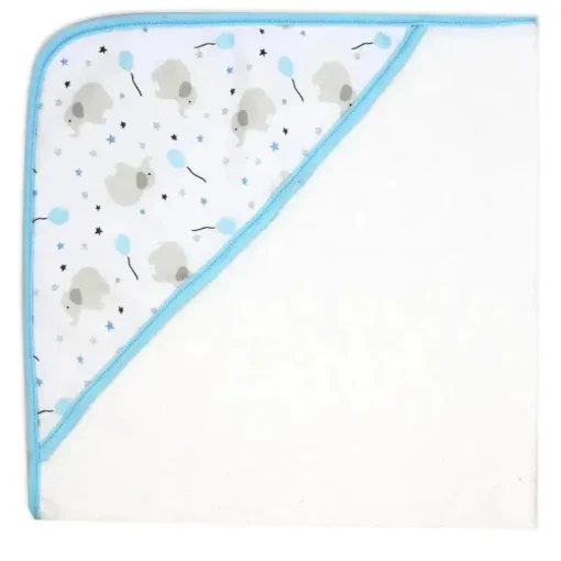 Rose Textiles - Toalha com Capuz Elefante, Azul