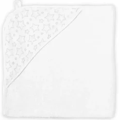 Rose Textiles - Toalha com capuz forrada de musselina Star, cinza