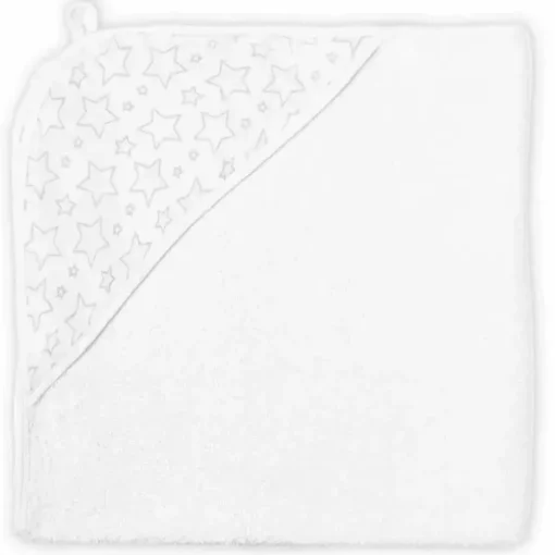 Rose Textiles - Toalha com capuz forrada de musselina Star, cinza