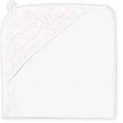 Rose Textiles - Toalha com capuz forrada de musselina Star, rosa