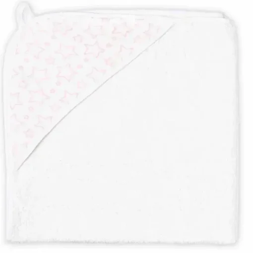 Rose Textiles - Toalha com capuz forrada de musselina Star, rosa