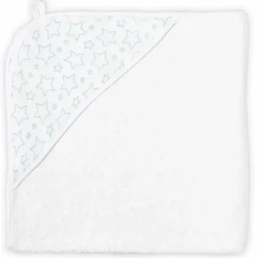 Rose Textiles - Toalha com capuz forrada de musselina Star, azul