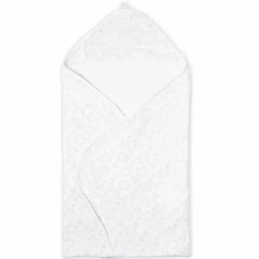 Rose Textiles - Toalha com capuz forrada de musselina Star, cinza