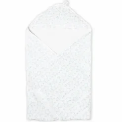 Rose Textiles - Toalha com capuz forrada de musselina Star, azul