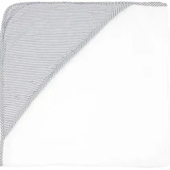 Rose Textiles - Toalha Listrada com Capuz, Cinza