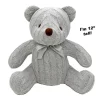 Rose Textiles - Urso de malha de 12 cabos, cinza