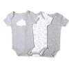 Rose Têxteis - 3Pk Body Urze Neutro para Bebê, Nuvem