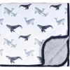 Roupa de cama Gerber 24 - Cobertor de pelúcia 1Pk 2Ply - Baleia