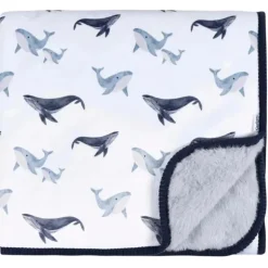 Roupa de cama Gerber 24 - Cobertor de pelúcia 1Pk 2Ply - Baleia