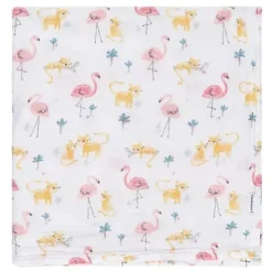 Roupa de cama Gerber - 2 mantas de musselina, Girl Animal Geo Girl