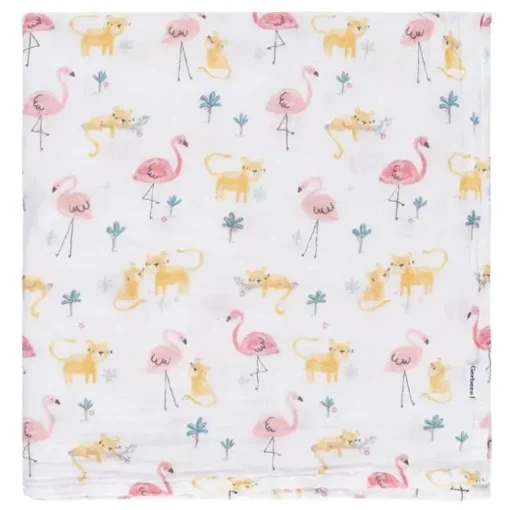Roupa de cama Gerber - 2 mantas de musselina, Girl Animal Geo Girl