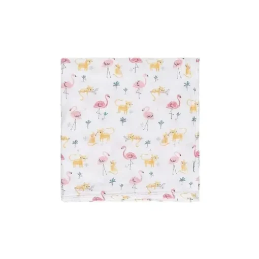 Roupa de cama Gerber - 2 mantas de musselina, Girl Animal Geo Girl