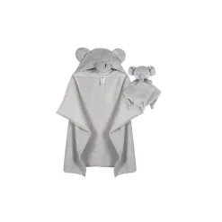 Roupa de cama Gerber - 2 peças de cobertor de segurança e conjunto de cobertor com capuz, elefante