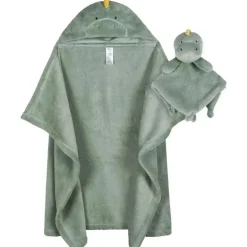 Roupa de cama Gerber - 2 peças de cobertor de segurança e conjunto de cobertor com capuz, Boy Dino Time