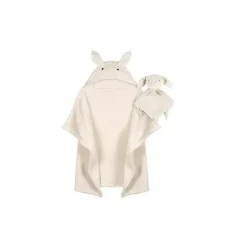 Roupa de cama Gerber - 2 peças de cobertor de segurança e conjunto de cobertor com capuz, coelho