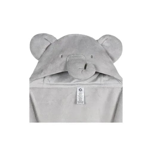 Roupa de cama Gerber - 2 peças de cobertor de segurança e conjunto de cobertor com capuz, elefante