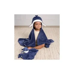 Roupa de cama Gerber - 2 peças de cobertor de segurança e conjunto de cobertor com capuz, baleia