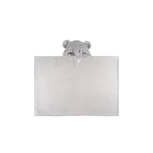 Roupa de cama Gerber - 2 peças de cobertor de segurança e conjunto de cobertor com capuz, elefante
