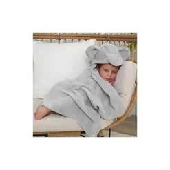 Roupa de cama Gerber - 2 peças de cobertor de segurança e conjunto de cobertor com capuz, elefante