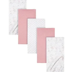 Roupa de Cama Gerber - Cobertor de bebê de flanela 5 unidades - flor arco-íris menina