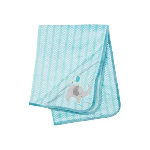 Roupa de Cama Gerber - Cobertor de Bebê de Pelúcia 1Pk - Safári de Menino