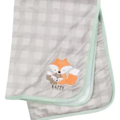 Roupa de Cama Gerber - Cobertor de Bebê de Pelúcia 1Pk - Boy Woodland