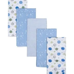 Roupa de Cama Gerber - Cobertor de Bebê de Flanela 5Pk - Espaço Menino Dino