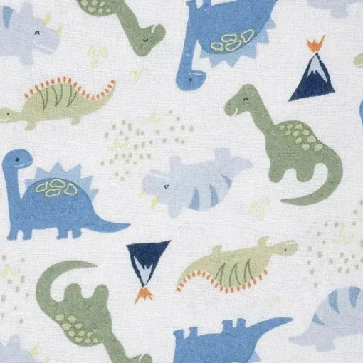 Roupa de Cama Gerber - Cobertor de Bebê de Flanela 5Pk - Menino Dino Azul Espaço