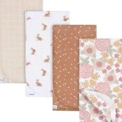 Roupa de cama Gerber - flanelas 4Pk, menina retrô floral