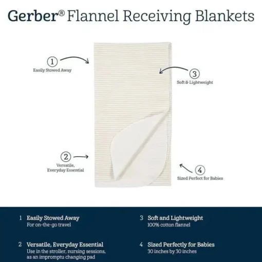 Roupa de cama Gerber - flanelas 4Pk, flamingo
