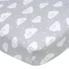 Roupa de Cama Gerber - Lençol de Berço de 1 Unidade - Nuvem de Ovelha Neutra