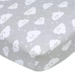 Roupa de Cama Gerber - Lençol de Berço de 1 Unidade - Nuvem de Ovelha Neutra