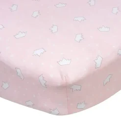 Roupa de Cama Gerber - Lençol de Berço de 1 Unidade - Coroa de Princesa