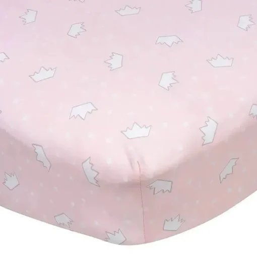 Roupa de Cama Gerber - Lençol de Berço de 1 Unidade - Coroa de Princesa