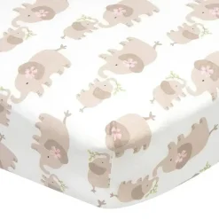 Roupa de Cama Gerber - Lençol de Berço com 1 Unidade - Girl Safari