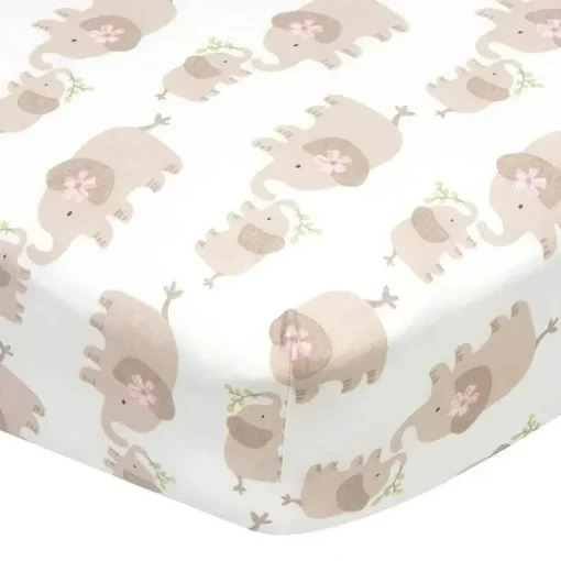 Roupa de Cama Gerber - Lençol de Berço com 1 Unidade - Girl Safari