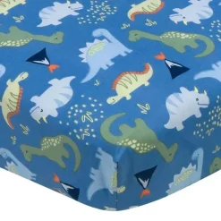 Roupa de Cama Gerber - Lençol de Berço com 1 Peça, Espaço Dino