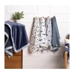Roupa de cama Gerber - manta de flanela 4Pk, baleia