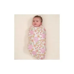 Roupa de cama Gerber - manta de musselina 2Pk, menina retrô floral