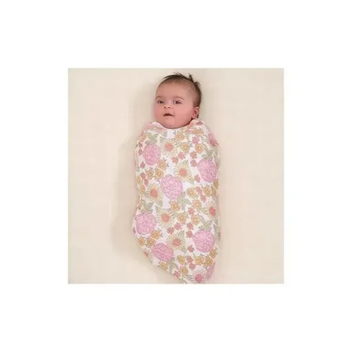 Roupa de cama Gerber - manta de musselina 2Pk, menina retrô floral