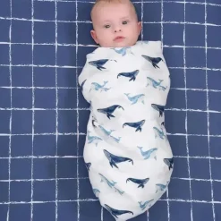 Roupa de cama Gerber - manta de musselina 2Pk, baleia