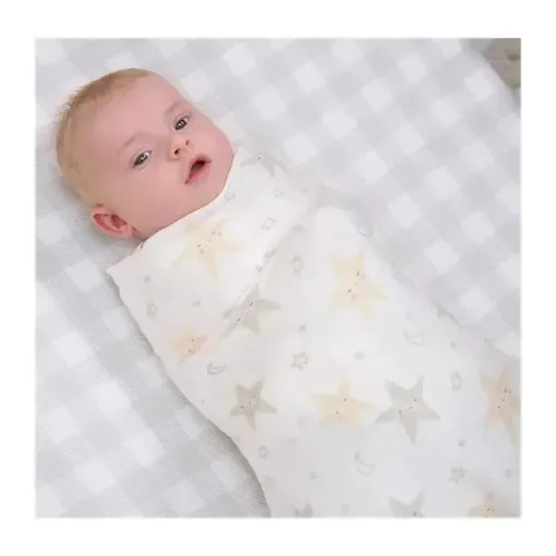 Roupa de cama Gerber - manta de musselina 2 unidades, neutra celestial