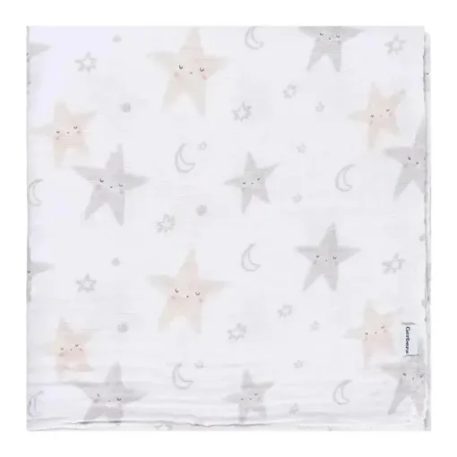 Roupa de cama Gerber - manta de musselina 2 unidades, neutra celestial