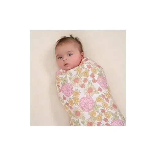 Roupa de cama Gerber - manta de musselina 2Pk, menina retrô floral