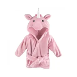 Roupões de banho de pelúcia Baby Vision 0-9M, unicórnio rosa